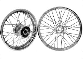 Par Roda Calha Jante Crf 230 Montada E Alinhada Raios 4mm