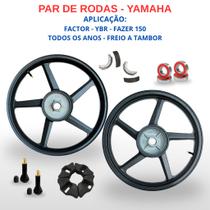 Par Roda Liga Leve Freio Tambor Yamaha Ybr Factor 125 150 Fabreck fabricação Nacional Par Roda Liga Leve Freio Tambor Yamaha Ybr Factor 125 150 Fabreck fabricação Nacional