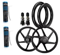 Par Rodao jante liga leve Cg titan fan 150 + pneus Vipal S/c Freio Lona St600 + SELANTE +bicos Par Rodao jante liga leve Cg titan fan 150 + pneus Vipal S/c Freio Lona St600 + SELANTE +bicos