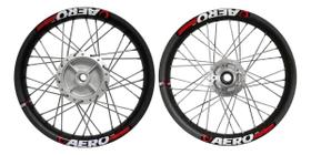Par Rodas Bicicleta Viper Aero Alumínio Preto Fosco 150 Esd Raios Inox