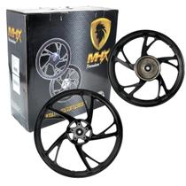 Par Rodas de Liga Leve 5 Palitos Com Rolamentos Biz 125+/125 Ex 2006 Adiante