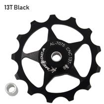 Par Roldana Polia Câmbio Bike 11 Dentes Alumínio Rolamento Cor Preto