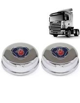Par sobre tampa cubo cromado scania s4/114/124 - diant. Par sobre tampa cubo cromado scania s4/114/124 - diant.