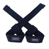 Par Straps 100% algodão PRETO para academia, exercício funcional e musculação.