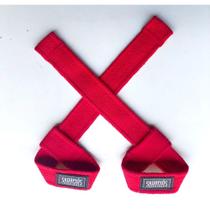 Par Straps 100% algodão VERMELHO para academia, exercício funcional e musculação.