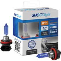 Par Super Branca Lampada H11 Shocklight 8500k 12v 55w