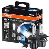 Par Super LED Osram Cool Blue Cross H4 23W 12V 6000K Luz Branca Farol Carro Alta Potência Automotiva