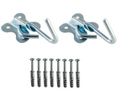 Par Suporte Armador Gancho Para Rede Aço Reforçado Sobrepor Teto Ou Parede