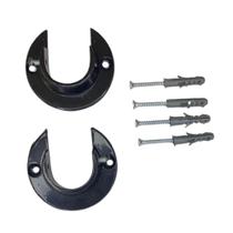 Par suporte flange 19mm para cortina de ilhós
