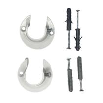 Par suporte flange alumínio 19mm para cortina de ilhós - branco