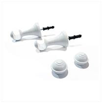 Par Suporte Gancho Cromado para Varão Varal de cortina 28mm Kit Completo Par Suporte Gancho Cromado para Varão Varal de cortina 28mm Kit Completo