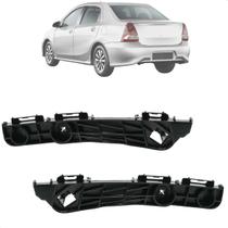 Par Suporte Guia Parachoque Etios Sedan 2013 14 15 16 17 18 A 2021 Traseiro