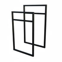 Par Suporte Prateleira Industrial 36cm Metalon Preto Par Suporte Prateleira Industrial 36cm Metalon Preto