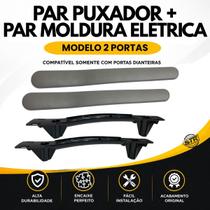 Par Suporte Puxador Interno modelo 2 portas mais Par Acabamento Moldura Elétrico Novo Uno Vivace Fiat 2011 até 2022