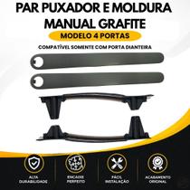 Par Suporte Puxador Interno modelo 4 portas mais Par Acabamento Moldura Manual GRAFITE Novo Uno Vivace Fiat 2011 até 2022 Dianteiro Par Suporte Puxador Interno modelo 4 portas mais Par Acabamento Moldura Manual GRAFITE Novo Uno Vivace Fiat 2011 até 2022 Dianteiro