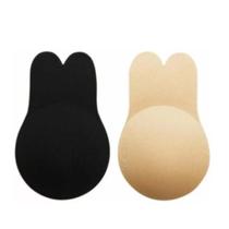 Par Sutiã Adesivo Invisível Silicone Tapa Segura Levanta Seio Peito Não Cai Orelho de Coelho Reutilizável Feminino Mulhe