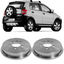 Par Tambor Freio Crossfox Fox Polo 2002 a 2019 Traseiro Sem Cubo Hipper Freios HF08A