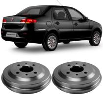Par Tambor Freio Fiat Siena 97 a 2016 Traseiro Sem Cubo Hipper Freios