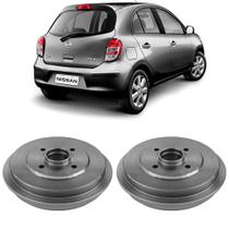 Par Tambor Freio Nissan March Versa 2012 a 2020 Tras C/ Cubo