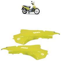 Par Tampa Lateral C100 Biz 1998 1999 Amarelo Acabamento Liso Par Tampa Lateral C100 Biz 1998 1999 Amarelo Acabamento Liso