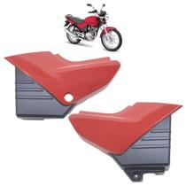 Par Tampa Lateral YBR 125 2001 Vermelho Par Tampa Lateral YBR 125 2001 Vermelho