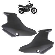 Par Tampa Lateral YBR 125 Factor 2011 2012 Preto Fosco Acabamento Liso