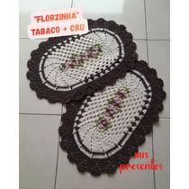 par tapete de croche florzinha oval par tapete de croche florzinha oval