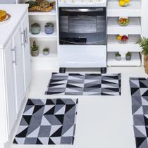 Par Tapete Jacquard Antiderrapante Cozinha Banheiro Quarto Par Tapete Jacquard Antiderrapante Cozinha Banheiro Quarto