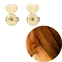 Par Tarraxa Mágica Levanta Orelha Semijóia banhada a ouro 18 Par Tarraxa Mágica Levanta Orelha Semijóia banhada a ouro 18