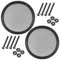 Par Tela Plástica 15 Polegadas Com Parafusos Alto Falante
