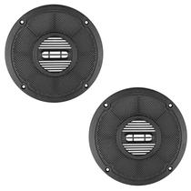 Par Tela Plástica 6 Polegadas Grade Alto Falante Preta Nova
