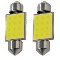 Par Torpedo 39MM LED Super Branca C5W 6000K Chip Cob Carro