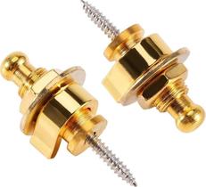 Par Trava Strap Lock p/ Correia Violão/Guit/Baixo - Dourada