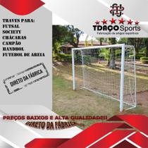Par Trave De Futsal 3x2 Requadro C/rede Tdaço