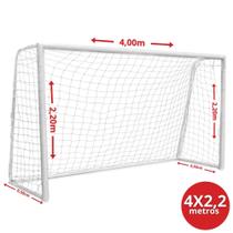 Par Trave De Gol Society 3'' 4x2.2 Profissional / Rede Brinde TDAÇO