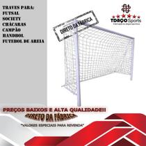 Par Traves De Gol Futsal / Society Tubo 3''/ 3 x 2 Com Rede TDAÇO Par Traves De Gol Futsal / Society Tubo 3''/ 3 x 2 Com Rede TDAÇO
