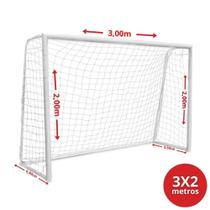 Par Traves De Gol Futsal / Society Tubo 3''/ 3 x 2 Com Rede TDAÇO