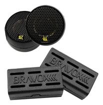 Par Tweeter Bravox TD50U 80W RMS 4 Ohms Linha Premium Domo Seda Agudos Cristalinos Ímã Neodímio Som Automotivo HiFi