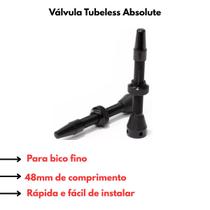Par Válvula Bico Bicicleta Tubeless Absolute MTB 48mm