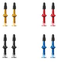 Par Válvulas Bicos Tubeless Presta Fino Alumínio 60mm Bike Par Válvulas Bicos Tubeless Presta Fino Alumínio 60mm Bike