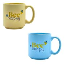 Par Xicaras Amizade 100ml Seja Feliz Voce Pode Café Expresso Empilhaveis Par Xicaras Amizade 100ml Seja Feliz Voce Pode Café Expresso Empilhaveis