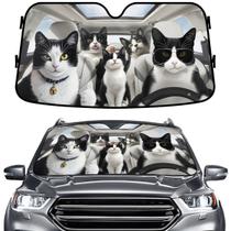 Para-brisa de carro Sun Shade GENANY Tuxedo Cat 140x75 cm Para-brisa de carro Sun Shade GENANY Tuxedo Cat 140x75 cm