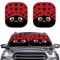 Para-brisa de carro Sun Shade Renewold Kawaii Ladybug 2 unidades Para-brisa de carro Sun Shade Renewold Kawaii Ladybug 2 unidades