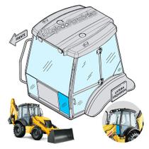 Para-brisa Inferior Esquerdo para Retroescavadeira New Holland LB90 B90B B95B B110 - Código 85801623