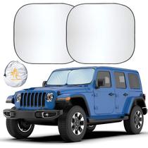 Pára-brisa Sun Shade Econour de 2 peças para Jeep Wrangler JL JLU 2018-2025/Jeep Gladiator 2020-2025 Pára-brisa Sun Shade Econour de 2 peças para Jeep Wrangler JL JLU 2018-2025/Jeep Gladiator 2020-2025
