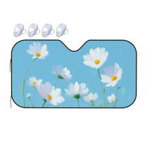 Pára-brisa Sun Shade SUPLUCHOM White Flower Blue Summer Pára-brisa Sun Shade SUPLUCHOM White Flower Blue Summer