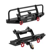 Pára-choque de Alumínio CNC INJORA com Luz para Carro RC Crawler 1/18 TRX4M