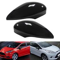 Para ford fiesta mk7 hatchback 08-17 l + r porta asa espelho capa tampas preto brilhante Para ford fiesta mk7 hatchback 08-17 l + r porta asa espelho capa tampas preto brilhante