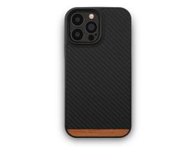 Para iPhone 13 Pro Max Promax Capa capinha case Fibra Carbono Madeira Wood Premium Anti Impacto antiqueda luxo série especial - CARBON DESIGN