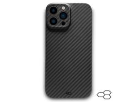 Para iPhone 14 Pro 14Pro Capa capinha case Fibra Carbono Kevlar Fina e Leve Premium Luxo - CARBON DESIGN